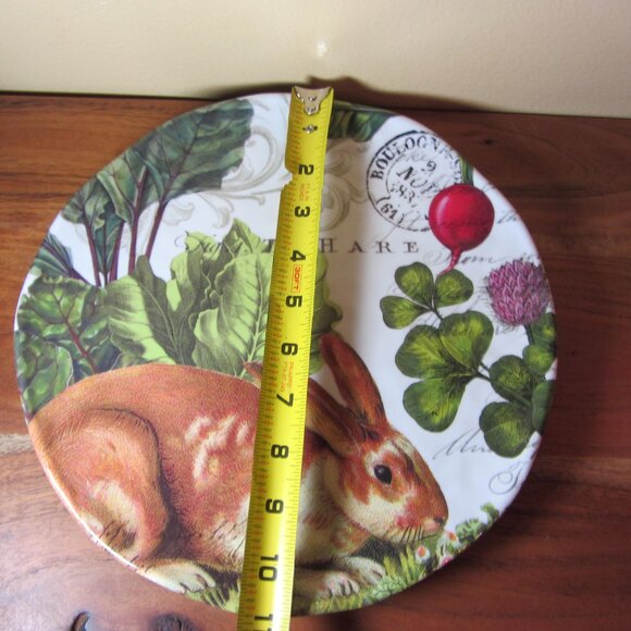 3 tier michel design works garden bunny melamine tray (W5140) - Picture 10 of 15